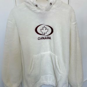 fuzzy canada hoodie